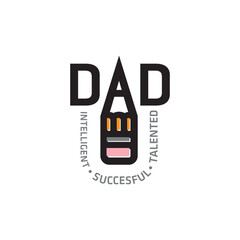 dad logo design with geometry