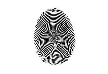 Fingerprint black and white identification security access control system biometric scan identity