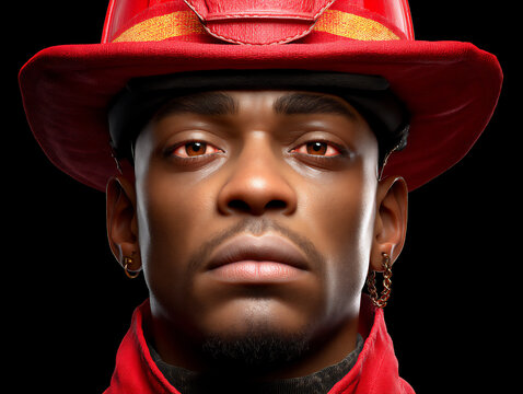 Fototapeta firefighter art: game hero