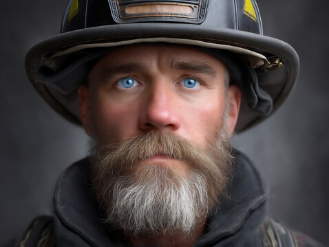 Fototapeta firefighter art: game hero