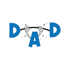 dad logo design with geometry