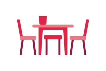 A table and chairs vector
