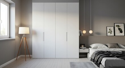 Quiet Minimalism: A Bedroom Sanctuary AI Generated