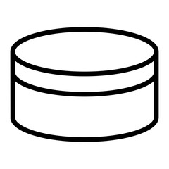 Pomade Tin Vector Line Icon Design