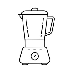 A Line Drawing of a Classic Blender for Kitchen Use