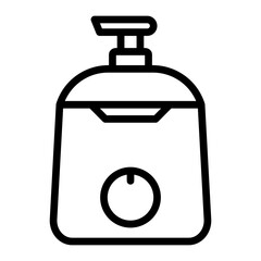 Hot Lather Machine Vector Line Icon Design
