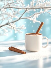 Winter Hot Cocoa Scene