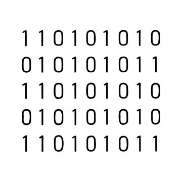 Repeating Binary Pattern Matrix Data Visualization Digital Code Sequence