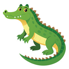 Fototapeta premium Cute cartoon crocodile vector