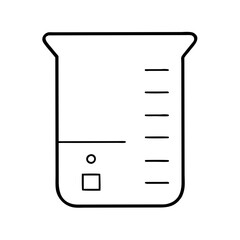 Laboratory Beaker with Measurement Markings for Scientific Experiments and Chemical Reactions