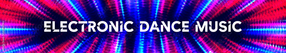 Poster neon light lines flare background with red, blue, pink glow on dark gradient. futuristic speed motio