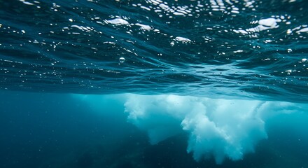 Obraz premium Ocean's Breath AI Generated