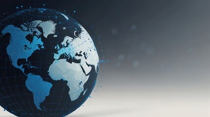 Fototapeta premium earth globe on black background