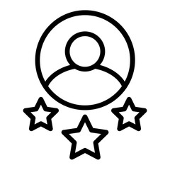 Customer Review Vector Line Icon Design