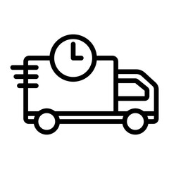 Express Delivery Vector Line Icon Design