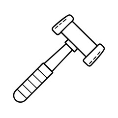 Line Drawing of a Reflex Hammer Neurological Examination Medical Tool
