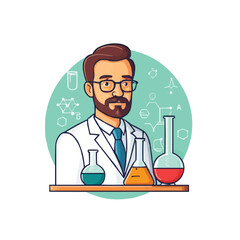 Male doctor wearing stethoscope and face mask representing modern healthcare hygiene protection and responsible medical practice in vector illustration