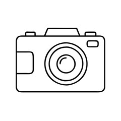 A Simple Line Drawing of a Digital Camera for Photography and Imaging