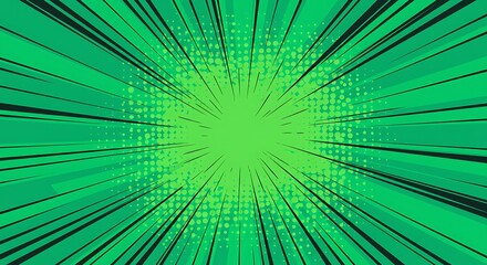 Obraz premium Green Speed Burst AI Generated