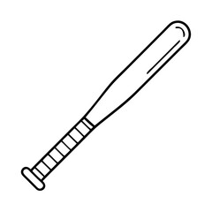 Line art illustration of a baseball bat sporting goods equipment