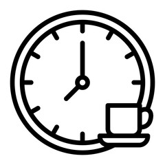 Break Time Vector Line Icon Design
