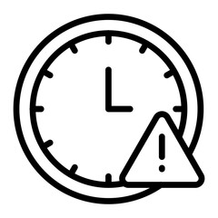 Warning Vector Line Icon Design