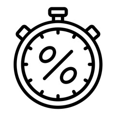 Limited Time Vector Line Icon Design