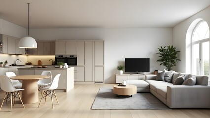 Contemporary Futuristic Home Office Featuring Minimalist Furniture and Smart Technology