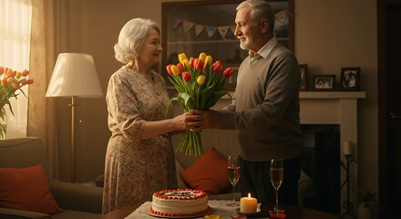 Golden Hour Embrace AI Generated