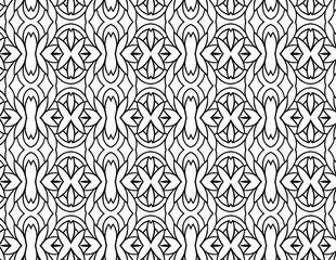 Striking Monochrome Abstract Pattern with Shapes and Lines