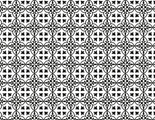Visually Captivating Black and White Pattern with Geometric Shapes and Flowing Lines