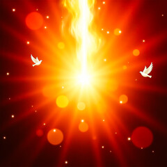 Religious Pentecost Background, Holy Spirit, Pentecost Sunday, and Pentecost Celebration.
