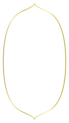Obraz premium Gold Islamic border frame vector illustration design PNG