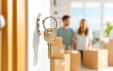 New Home Keys, Couple, Moving In