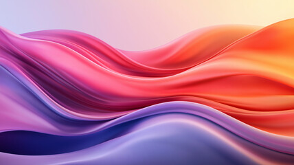 Fototapeta premium vibrant abstract image featuring flowing, colorful waves in shades of pink, orange, and purple, creating dynamic and modern visual effect