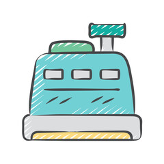 cash register icon, cash register vector illustration-simple illustration of cash register, perfect for cash register logos and icons