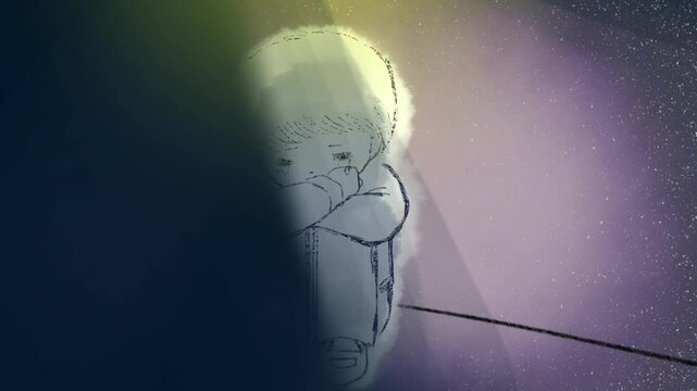 両親の精神的DV、言葉の暴力に泣き出す子供のアニメ