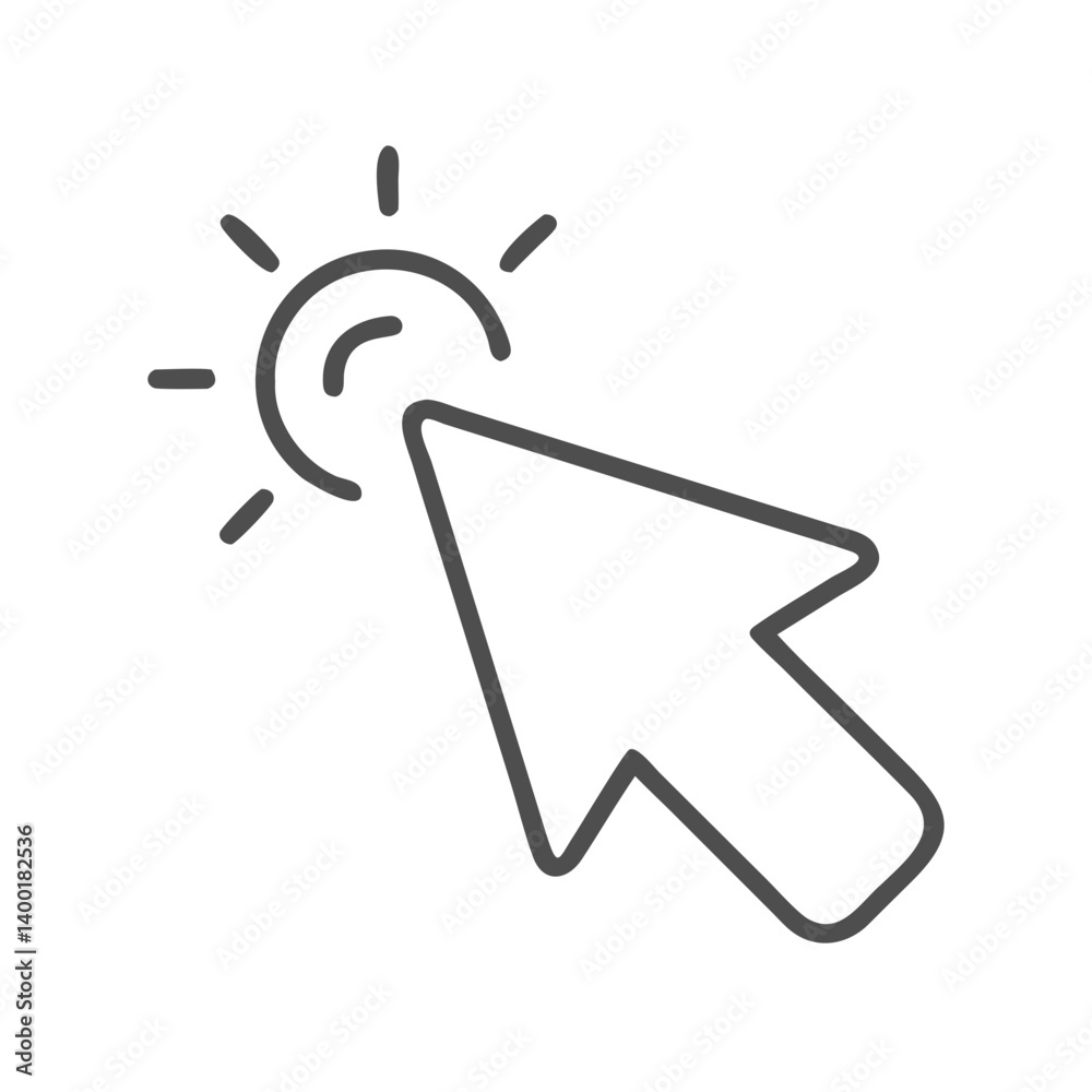 Aufkleber Clickable Button with Cursor Pointer Icon