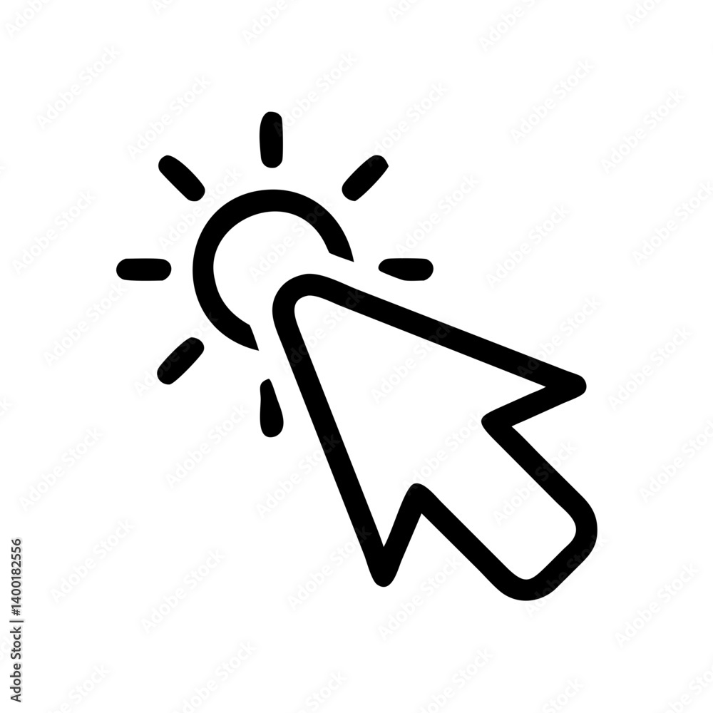 Poster Clickable Button with Cursor Pointer Icon