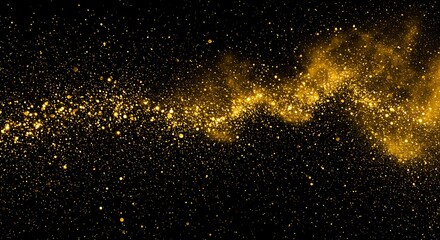 Obraz premium Golden Stardust River AI Generated