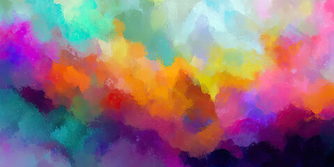 Colorful abstract rainbow clouds, vibrant pride-inspired backdrop, bright multicolor mist, LGBT theme, dreamy smoke background