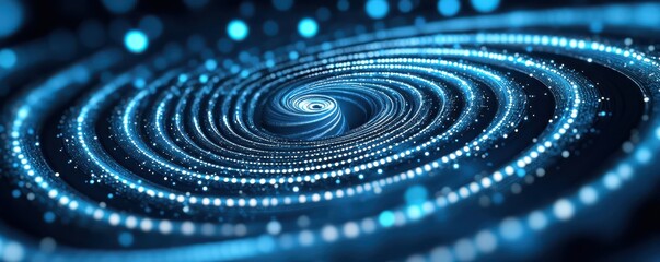 Galactic spiral formation cosmic space digital art outer space abstract view infinity concept