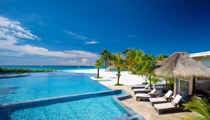 tropical resort pool