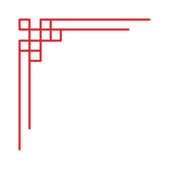 Chinese frame corner ornament. Traditional decorative elements