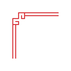 Chinese frame corner ornament. Traditional decorative elements