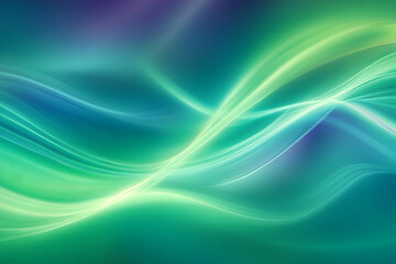 Fototapeta premium A flowing abstract design with vibrant teal and lime green hues.