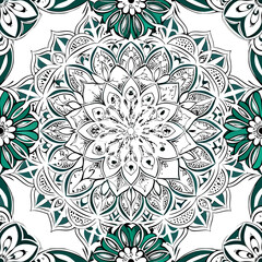 Creative Floral Mandala Illustration | Detailed Decorative Pattern Design with Elegant Flower Elements