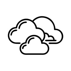 Fototapeta premium Cloud Outline Icon