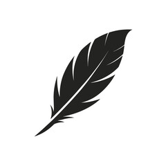 feather silhouette, Bird Feather Silhouette, Angel, Bird Feather. Lightness, Freedom Concept