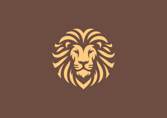 Lion head logo with regal and bold character